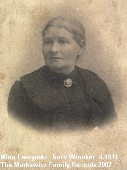 Portrait of Mina Wronker - Lezsynski, (d. 1911)